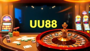 Experience the excitement of gambling at UU88 with vibrant casino visuals.