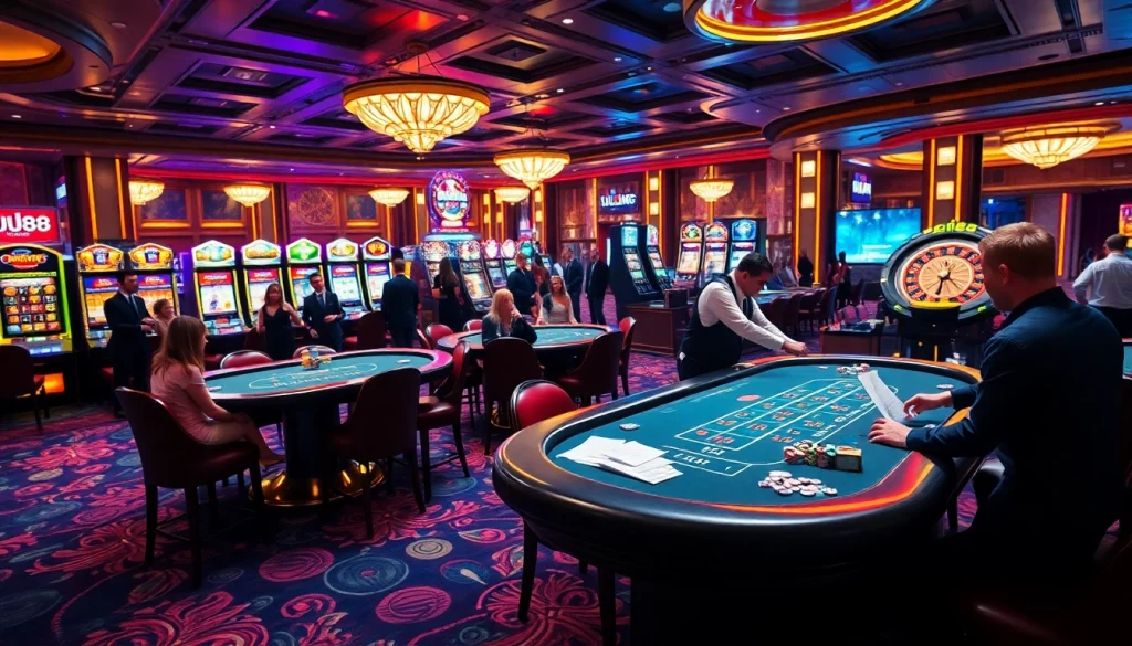 Experience the excitement of gambling at uu88 with a vibrant casino atmosphere and enthusiastic players.