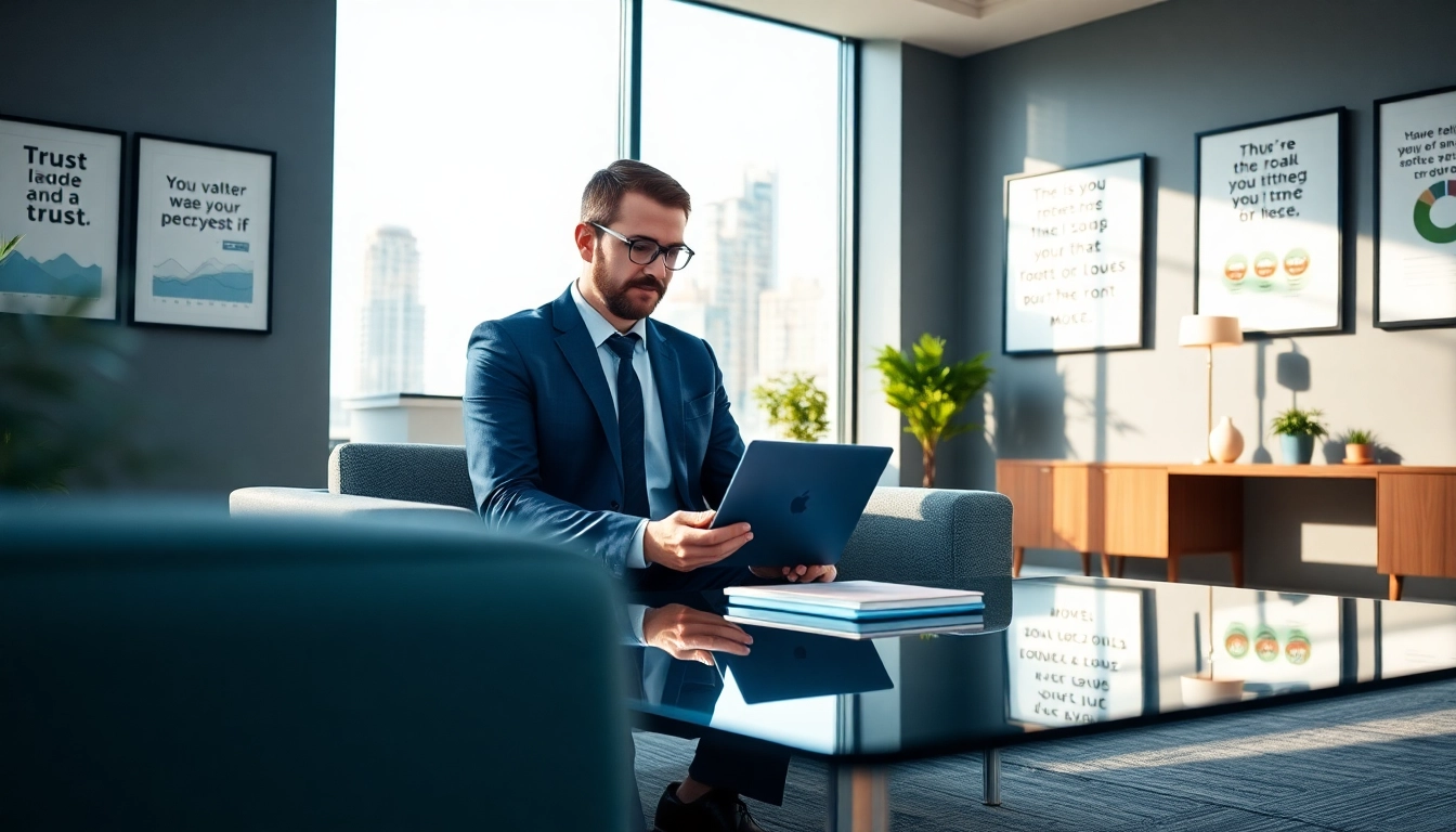 Meet your local financial consultant near me discussing strategies with a client in a bright office.