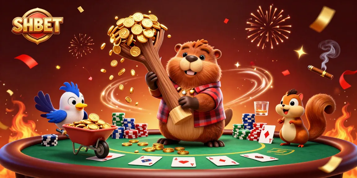 Experience winning moments at SHBET with a 3D casino scene filled with excitement and treasures.