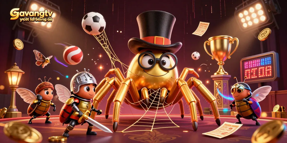 Experience thrilling sports betting with gavangtv trực tiếp bóng đá, featuring vibrant casino elements and animated characters.